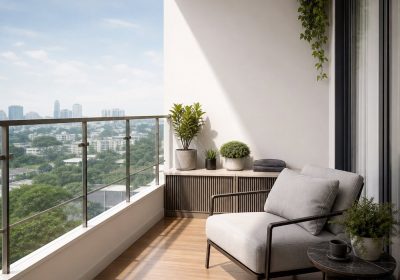 Thiết kế ban công căn hộ cho nam giới: Gọn đẹp từ nội thất đến áo phông nam tối giản